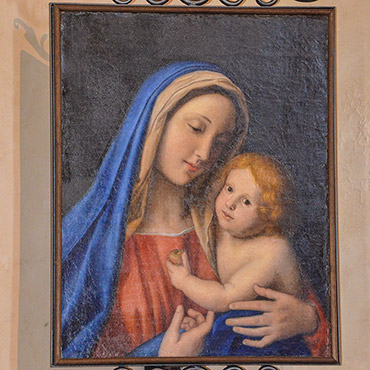 dipinto della madonna con bambino