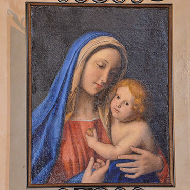 dipinto della madonna con bambino