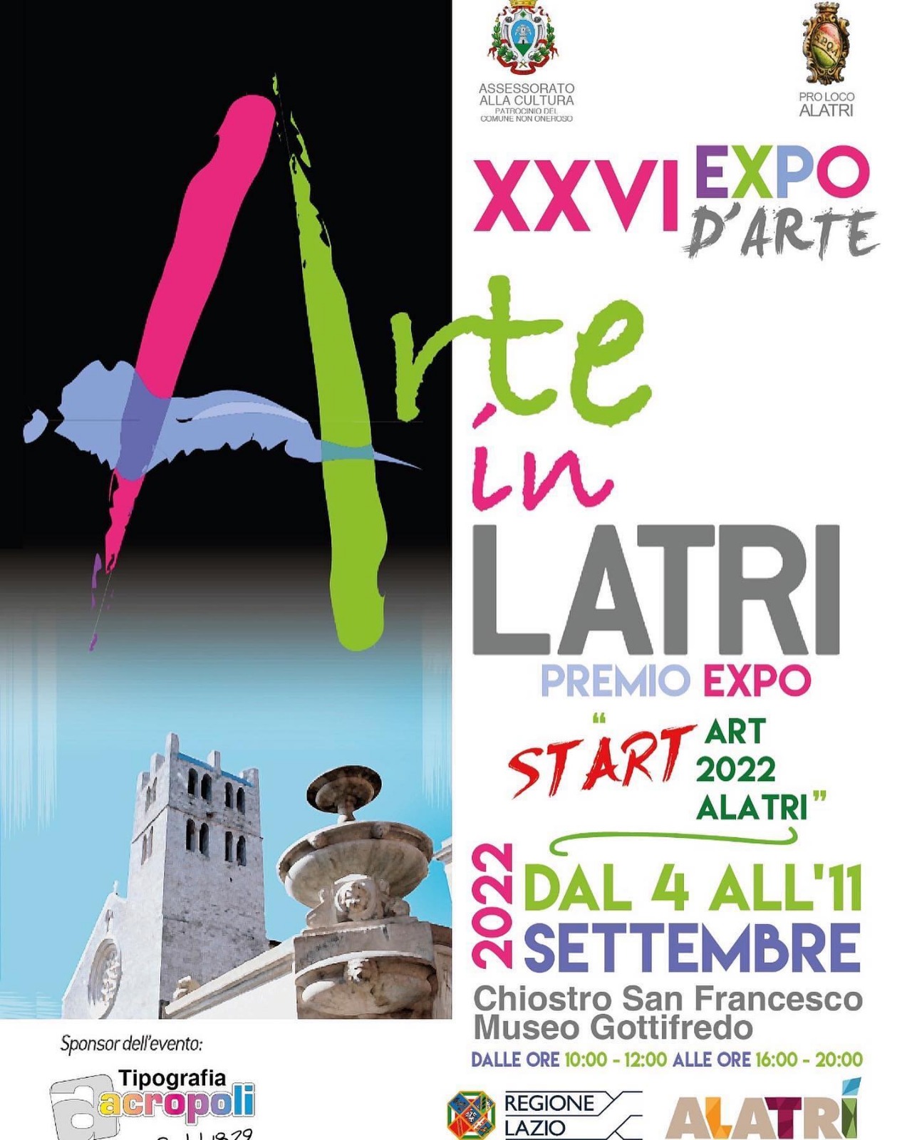 Alatri 26^ edizione del Premio Expo d’Arte 2022   - 4 - 11 Settembre 2022