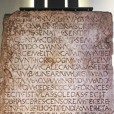 dettaglio dell'epigrafe